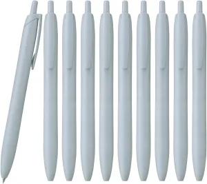 三菱鉛筆 Uni Jetstream Single Ballpoint Pen, Equipped with 0.5mm Lite Touch Ink (Black), Light Blue, SXNLS05.8, Set of 10