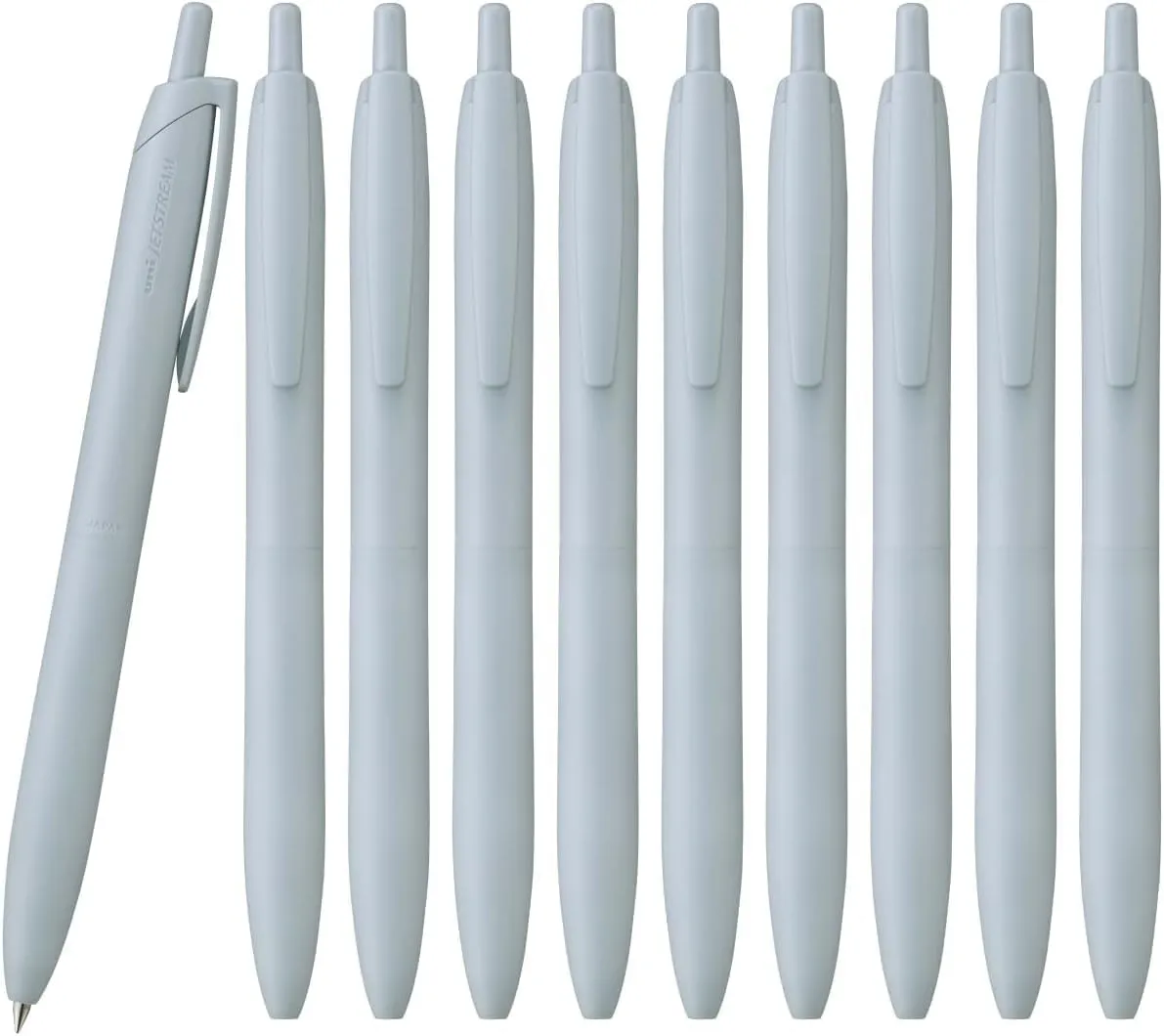三菱鉛筆 Uni Jetstream Single Ballpoint Pen, Equipped with 0.5mm Lite Touch Ink (Black), Light Blue, SXNLS05.8, Set of 10