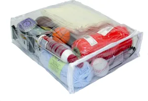 10-Pack Heavy Duty Vinyl Zippered (Clear) Storage Bags (12" x 15" x 4") (3.1 Gallon)