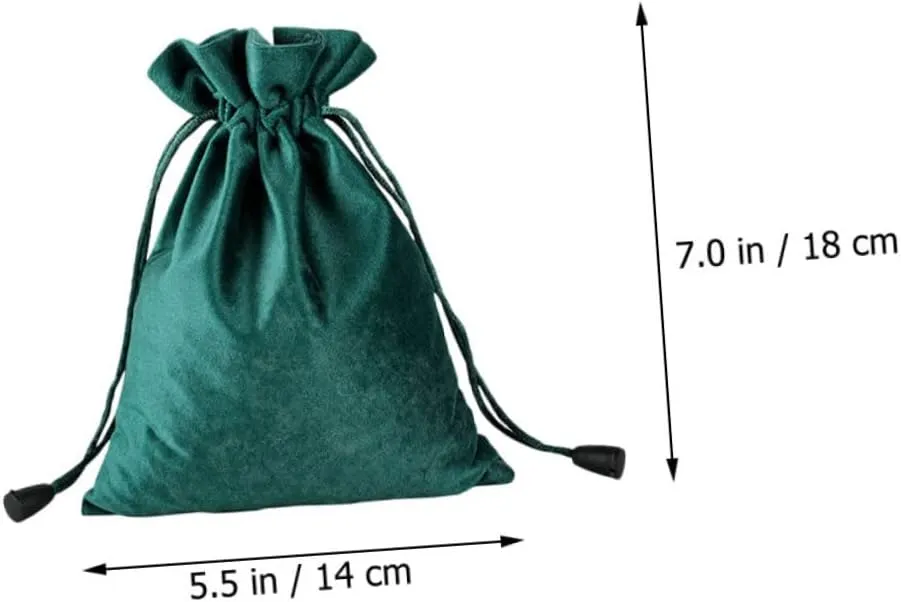 10 Pcs Velvet Jewelry Bag Drawstring Pouches Jewelry Purse Cloth Cosmetics Bag Small, As Shownx3pcs, 18x14cmx3pcs