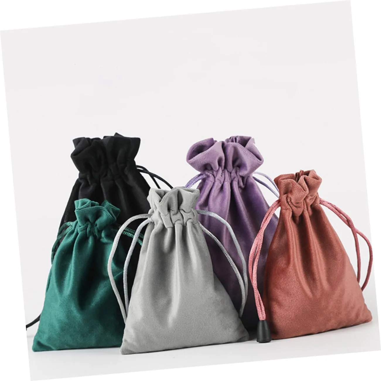10 Pcs Velvet Jewelry Bag Drawstring Pouches Jewelry Purse Cloth Cosmetics Bag Small, As Shownx3pcs, 18x14cmx3pcs