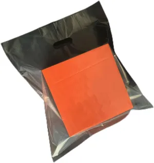 100 Pack 18"x18" Clear Merchandise Plastic Shopping Bags with Handles,2 Mil Thick Clear Plastic Shopping Bags -Die Cut Handles Large Retail Bags,Trade Show, Party& Multiple Occasions(No Gusset)
