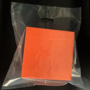 100 Pack 22"x22" Extra Large Clear Plastic Shopping Bags with Handles,Trade Show, Party Favors & Multiple Occasions(No Gusset)