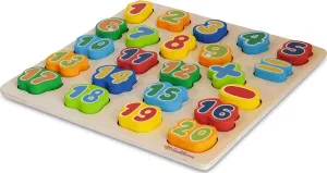 100003452 23 use Numbers, Made of Wood, Including Board 30 x 30 cm, Learning and Motor Skills Toy, from 2 Years