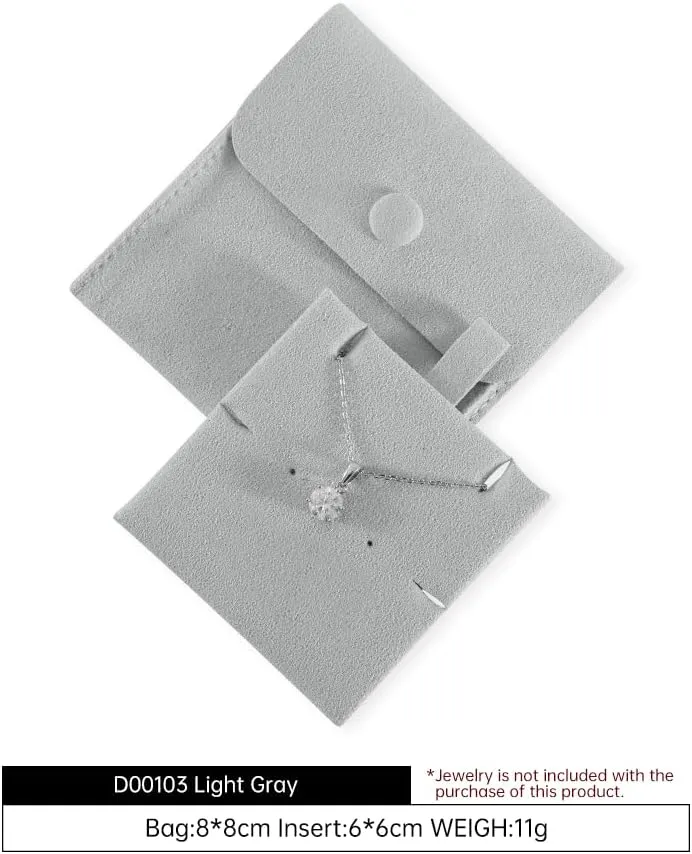 10pc Mini Jewelry Pouch For Necklace Stud Earring，Travel Jewlery Box Case Storage, Small Ring Boxes Pouches Bags Organizer For Women (Grey)