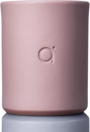 12 oz Ceramic Tilting Coffee Mug (Taupe Pink) - Modern Novelty Angled Espresso Cup for Coffee, Tea and More - Unique & Aesthetic Gifts for Any Occasion