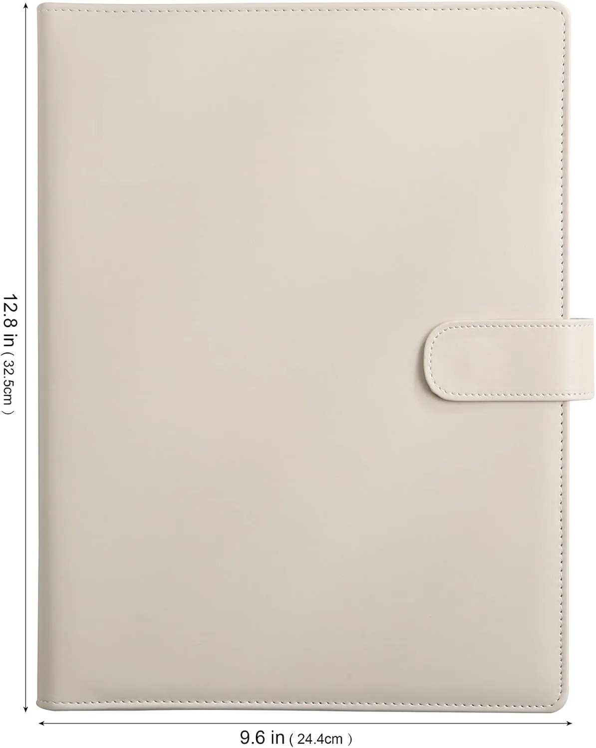 12.8 * 9.6 inch Portfolio Case Business Padfolio, Smart Phone is Usable in Document Organizer, Conference File Folder with A4/Letter Size Clipboard and Notepad - Beige