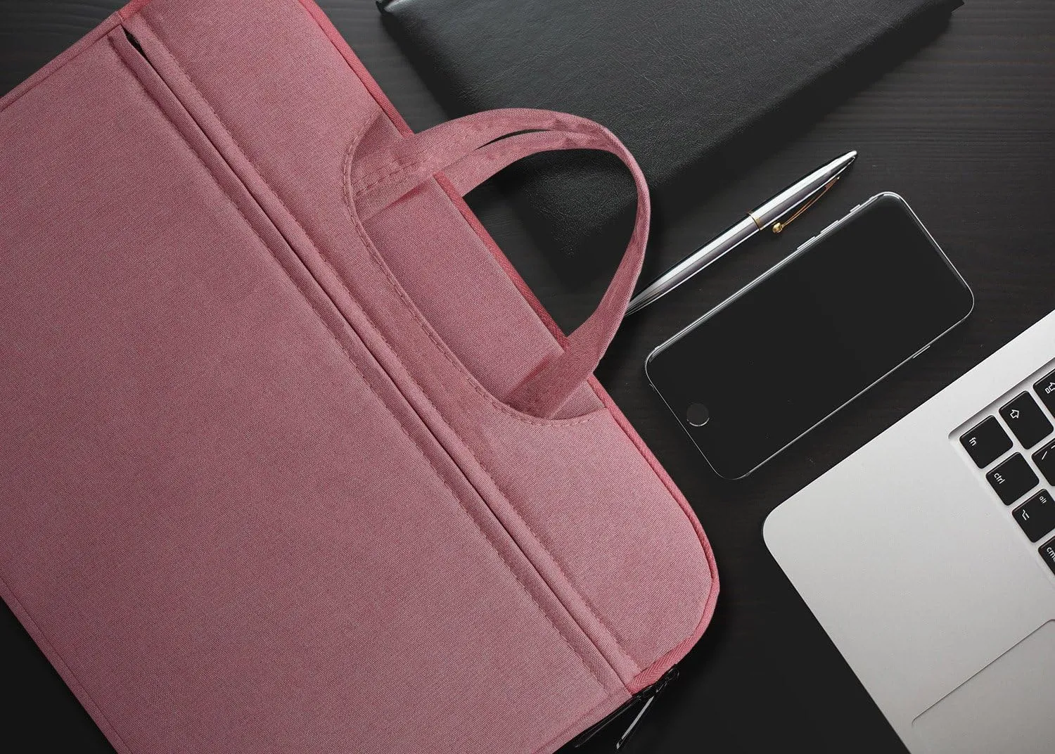 15.6 Inch Waterpoof Laptop Sleeve Bag,Girl/Lady Handbags Portable Briefcase Fit Acer Chromebook 15.6",Dell Inspiron 15,Lenovo Yoga 720 15.6,HP 15.6 inch Laptop,Acer MSI Samsung ASUS Notebook Case,Pink