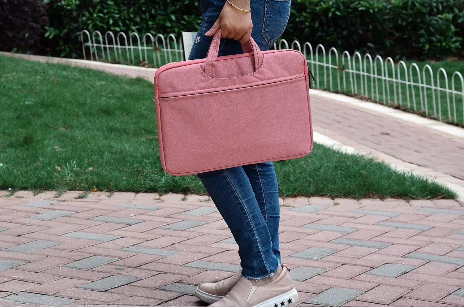 15.6 Inch Waterpoof Laptop Sleeve Bag,Girl/Lady Handbags Portable Briefcase Fit Acer Chromebook 15.6",Dell Inspiron 15,Lenovo Yoga 720 15.6,HP 15.6 inch Laptop,Acer MSI Samsung ASUS Notebook Case,Pink