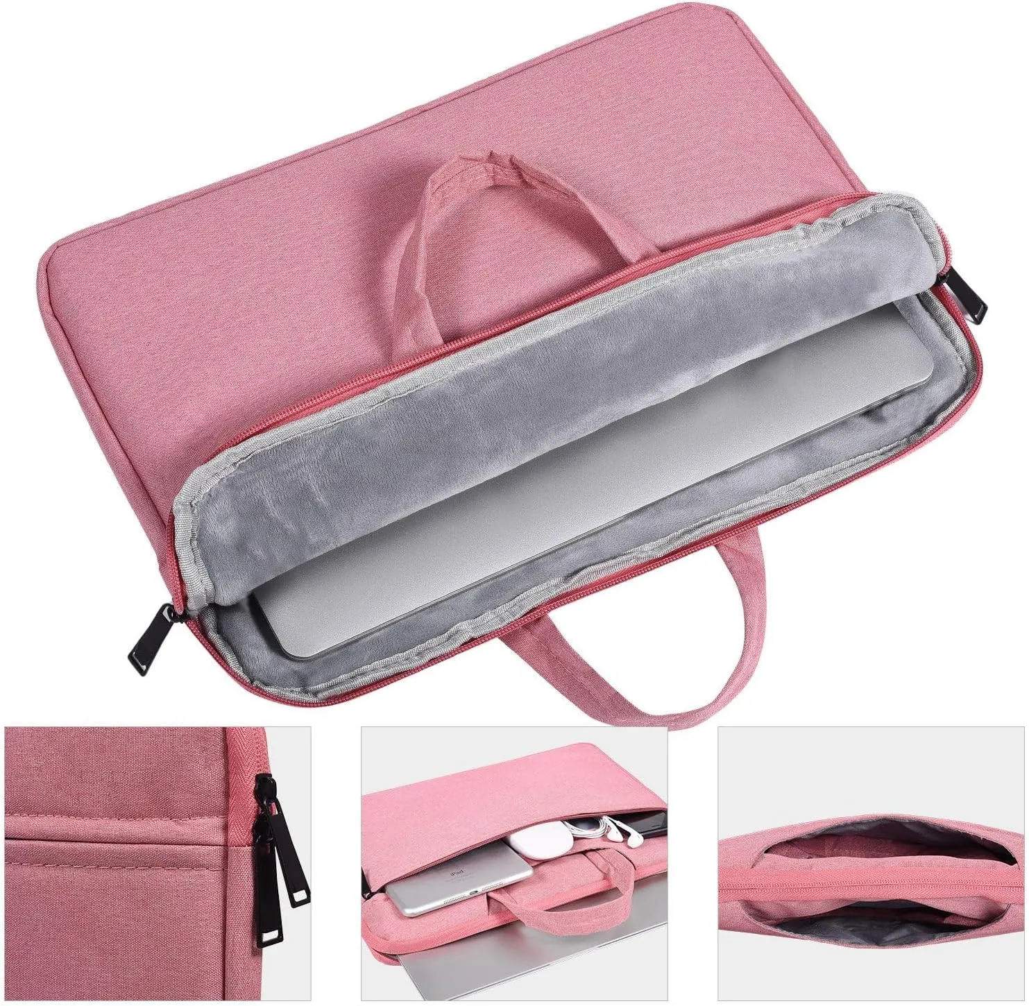 15.6 Inch Waterpoof Laptop Sleeve Bag,Girl/Lady Handbags Portable Briefcase Fit Acer Chromebook 15.6",Dell Inspiron 15,Lenovo Yoga 720 15.6,HP 15.6 inch Laptop,Acer MSI Samsung ASUS Notebook Case,Pink