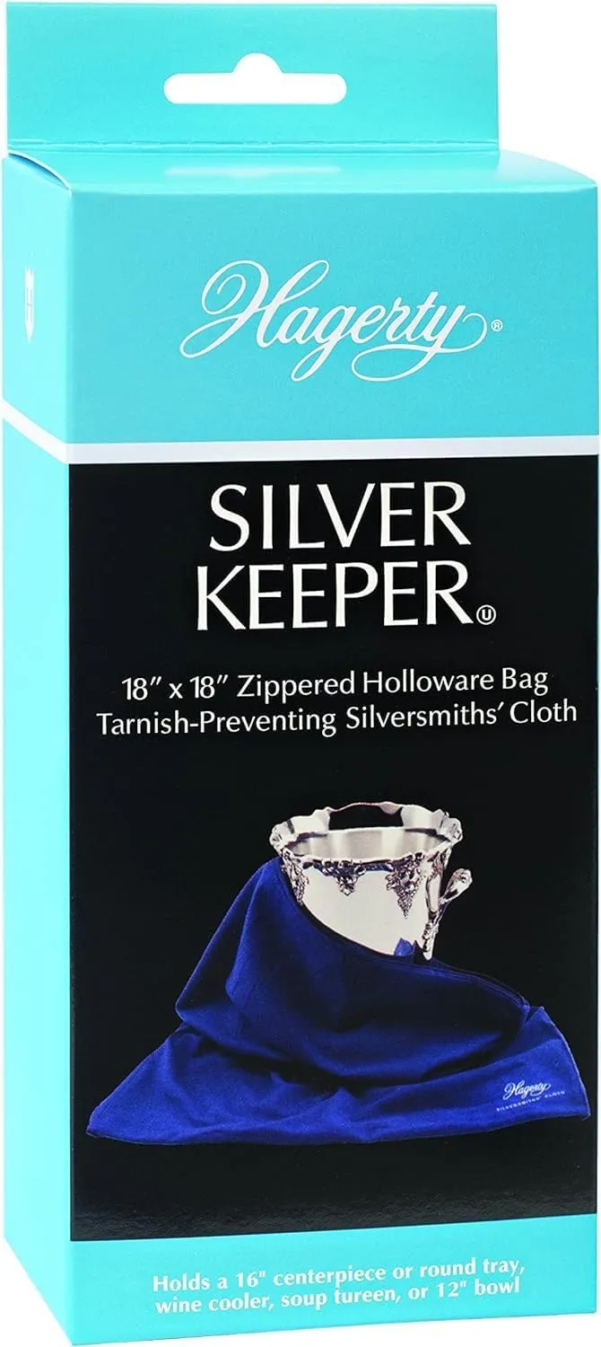 18 X 18 Zippered Silver Cloth Bag
