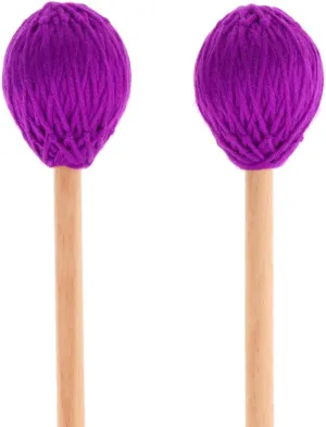 1Pair Marimba Percussion Mallets Medium Keyboard Hard Yarn Head with Maple Wood Handles Drum Sticks