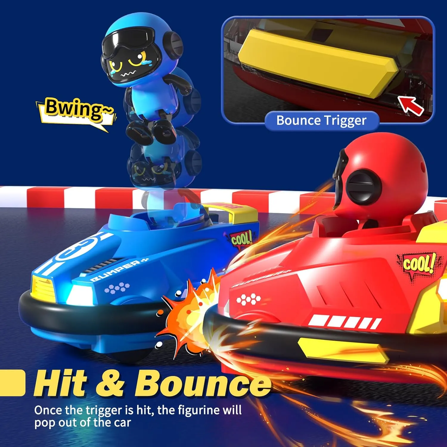 2 Pack RC Cars Toys for Ages 2-4 Toddlers|Remote Control Bumper Cars Toys for Ages 5-7 Kids|Birthday Gift for 3 4 5 6 7 8 Year Old Boys