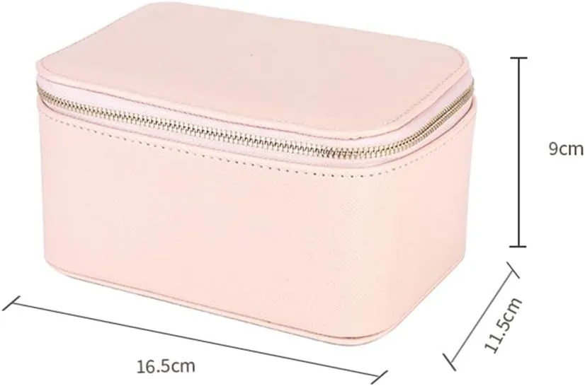 2025 New Travel Jewelry Box with Small Pouches, Portable PU Leather Jewelry Organizer Box, Mini Jewelry Travel Case, For Earring, Necklace, Rings, Bracelets (Yellow, 12 Pouches)