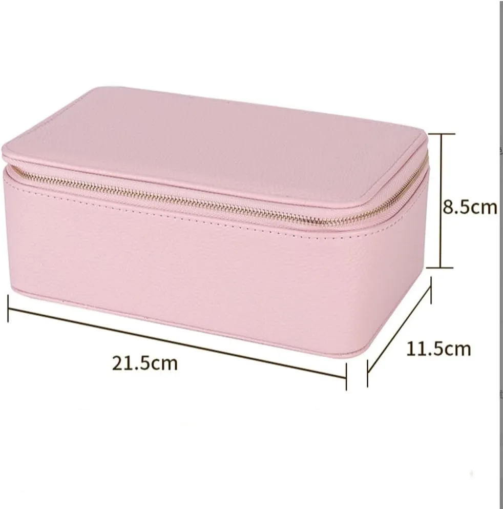 2025 New Travel Jewelry Box with Small Pouches, Portable PU Leather Jewelry Organizer Box, Mini Jewelry Travel Case, For Earring, Necklace, Rings, Bracelets (Yellow, 12 Pouches)