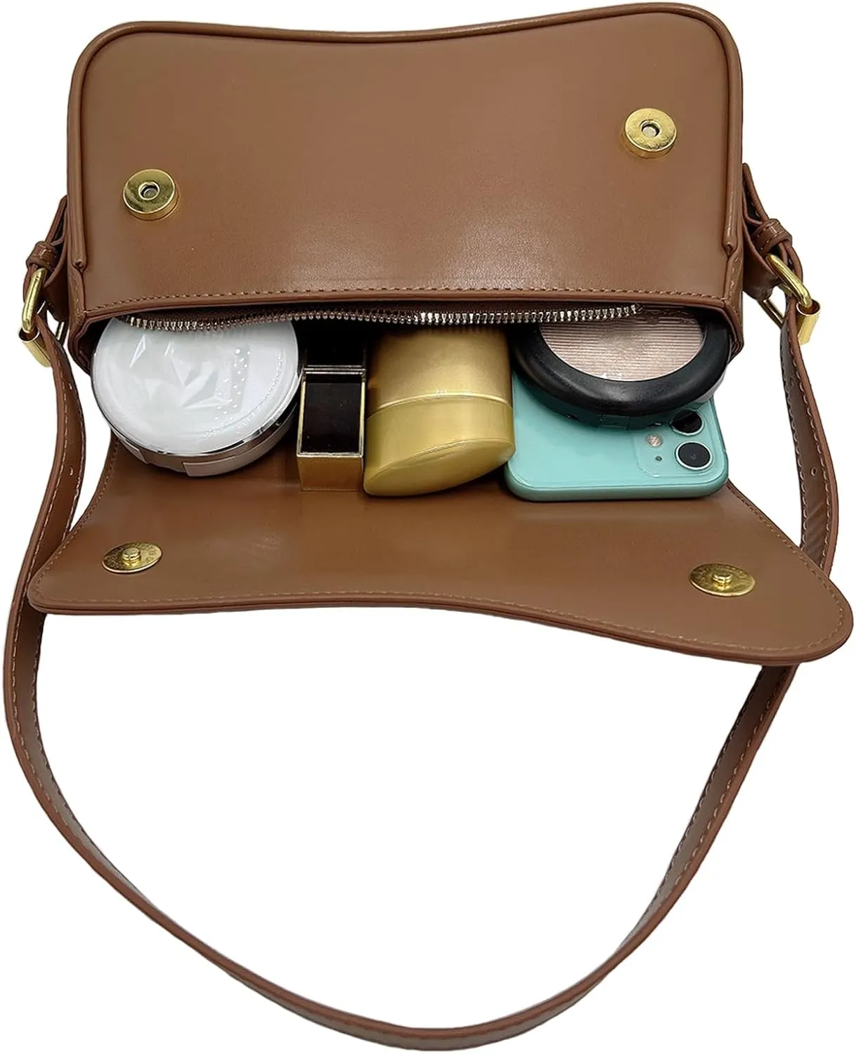 2025 Shoulder Bag for Women PU Leather Shoulder Purse Tote Bag Crossbody Purses for Women Trendy with 2 Removable Straps