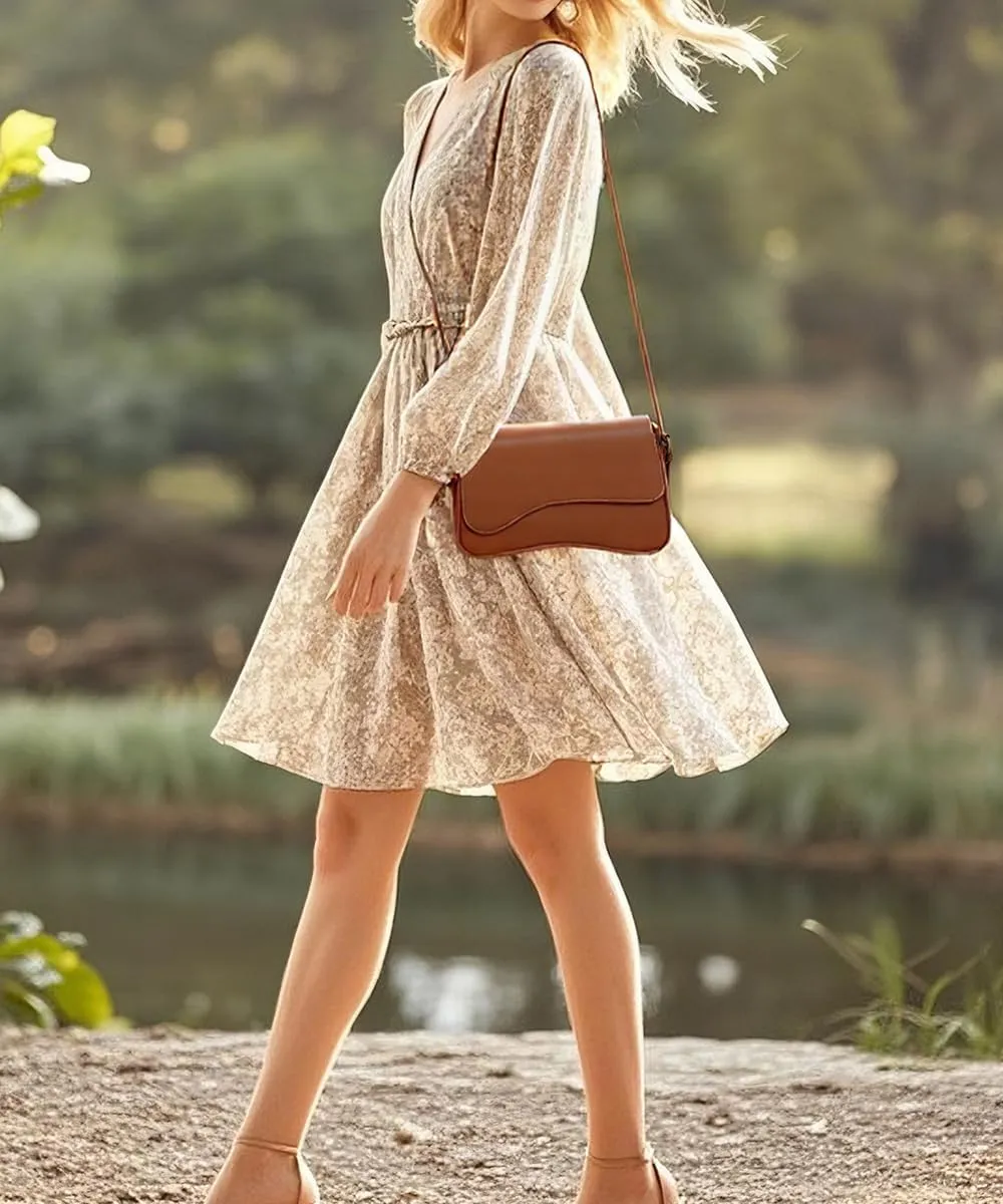 2025 Shoulder Bag for Women PU Leather Shoulder Purse Tote Bag Crossbody Purses for Women Trendy with 2 Removable Straps