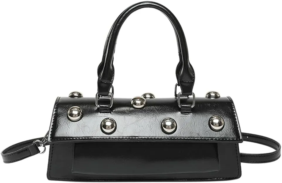 2025 Trendy Spring Y2k 90s Punk Rivet Handbag Purse Small Shoulder Crossbody Bag Retro Studded Clutch Top-handle Tote