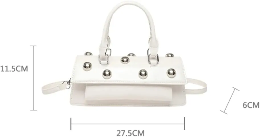 2025 Trendy Spring Y2k 90s Punk Rivet Handbag Purse Small Shoulder Crossbody Bag Retro Studded Clutch Top-handle Tote