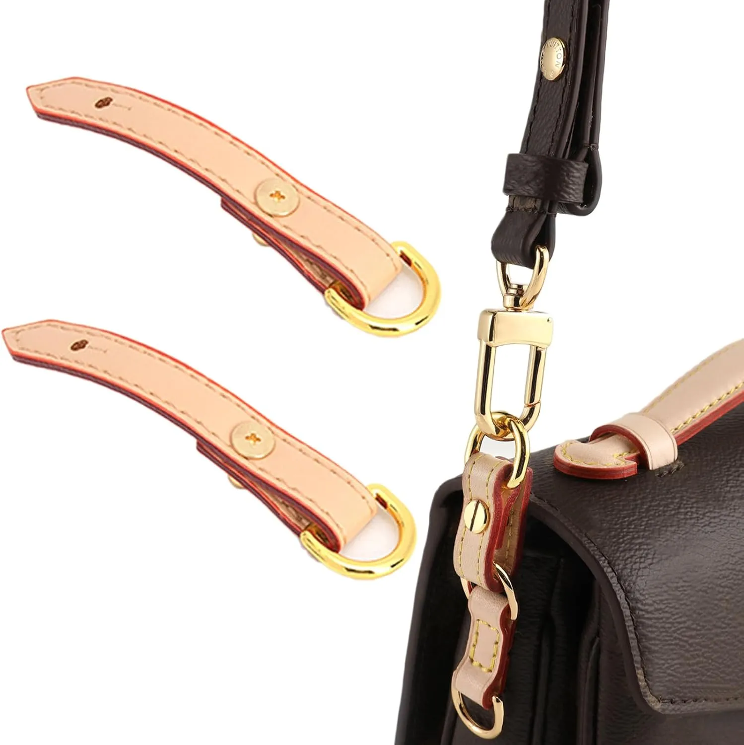 2Pcs D Ring for Leather Purse Making,Extend Crossbody Purse Craft Purse Making (Style1)