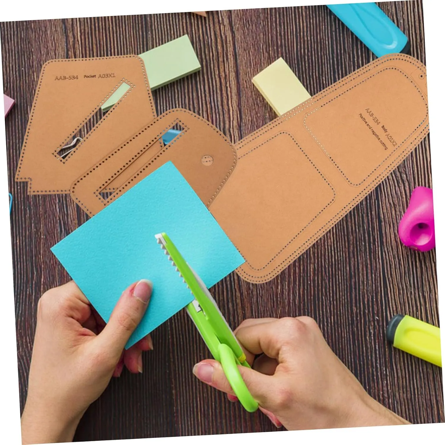 3 Sets Leather Bag Templates Sewing Patterns for Crossbody Chest Bag Making