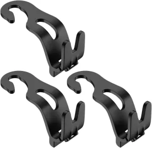 3Pcs Car Headrest Hooks for Organization Durable Material Heavy Load Capacity for Groceries Handbags Umbrellas Efficient Car Storage