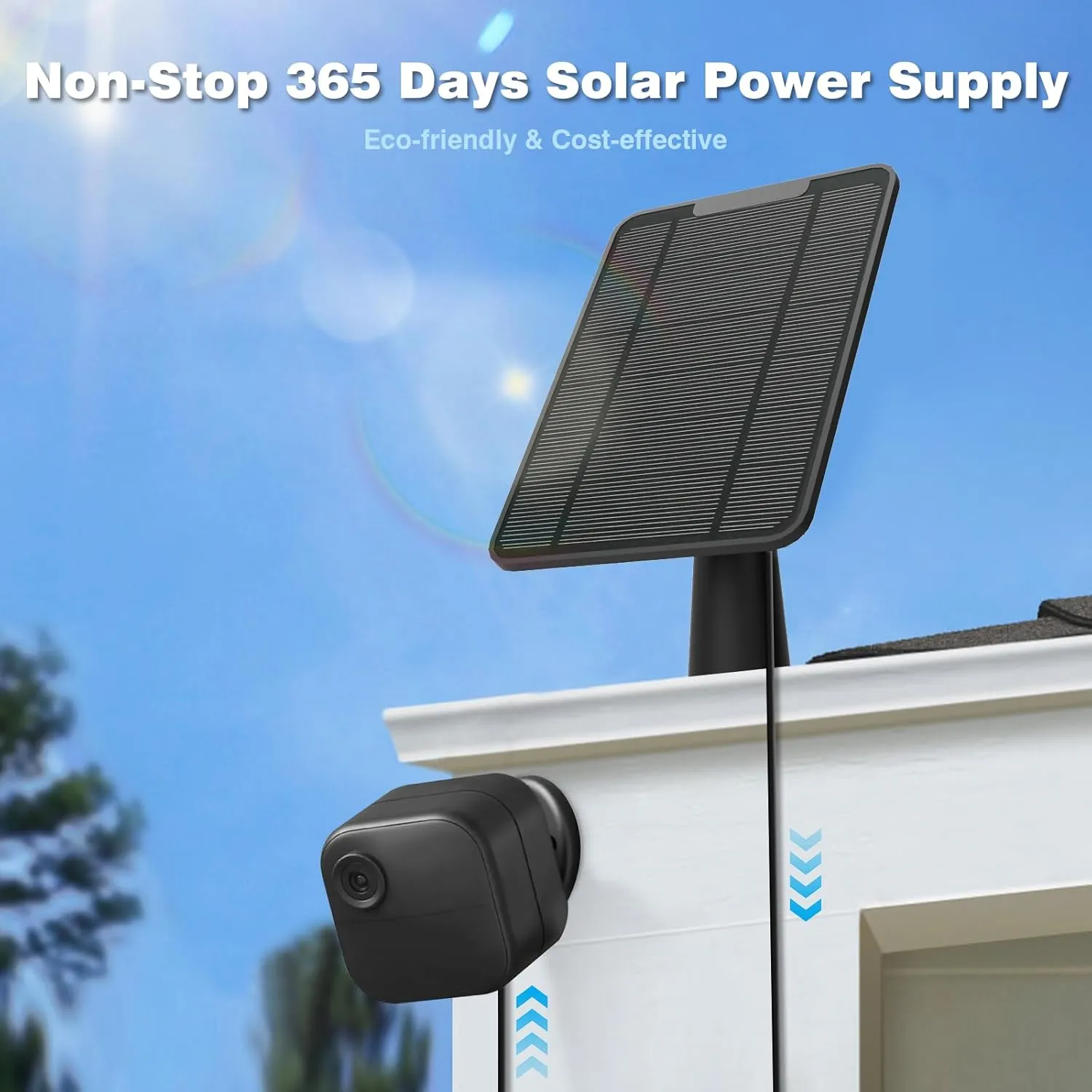 4 Pack 6W Solar Panel for Blink Outdoor 4（4th Gen Camera Solar Panel Charger Compatible with Blink Camera Solar Panel with Battery, Secure Wall Mount, 13.12ft Cable, IP65 Weatherproof, 360° Bracket