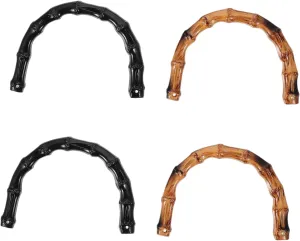 4pcs Artificial Plastic Bamboo Handle Diy Bag Accessories Purse Handle Rings Hardware for Purse Making