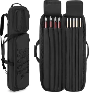 4x5 Pool Cue Case, Billiard Stick Carrying Case Holds 4 Butts and 5 Shafts, Soft Pool Stick Bag with Large Front Accessories Pockets and Shoulder Strap for Easy Carry