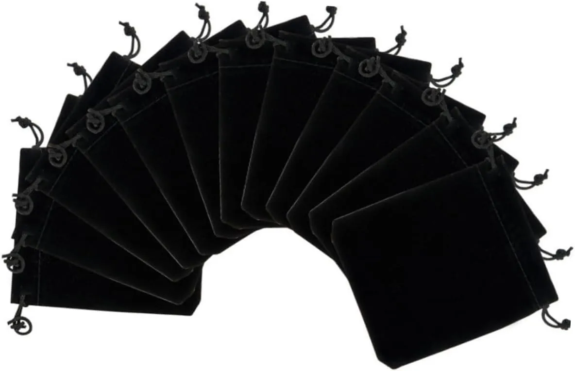 50Pcs Jewelry Storage Pouches Drawstring Bags for Sundries Reusable Cord Bags for Favors and Jewelry Organization
