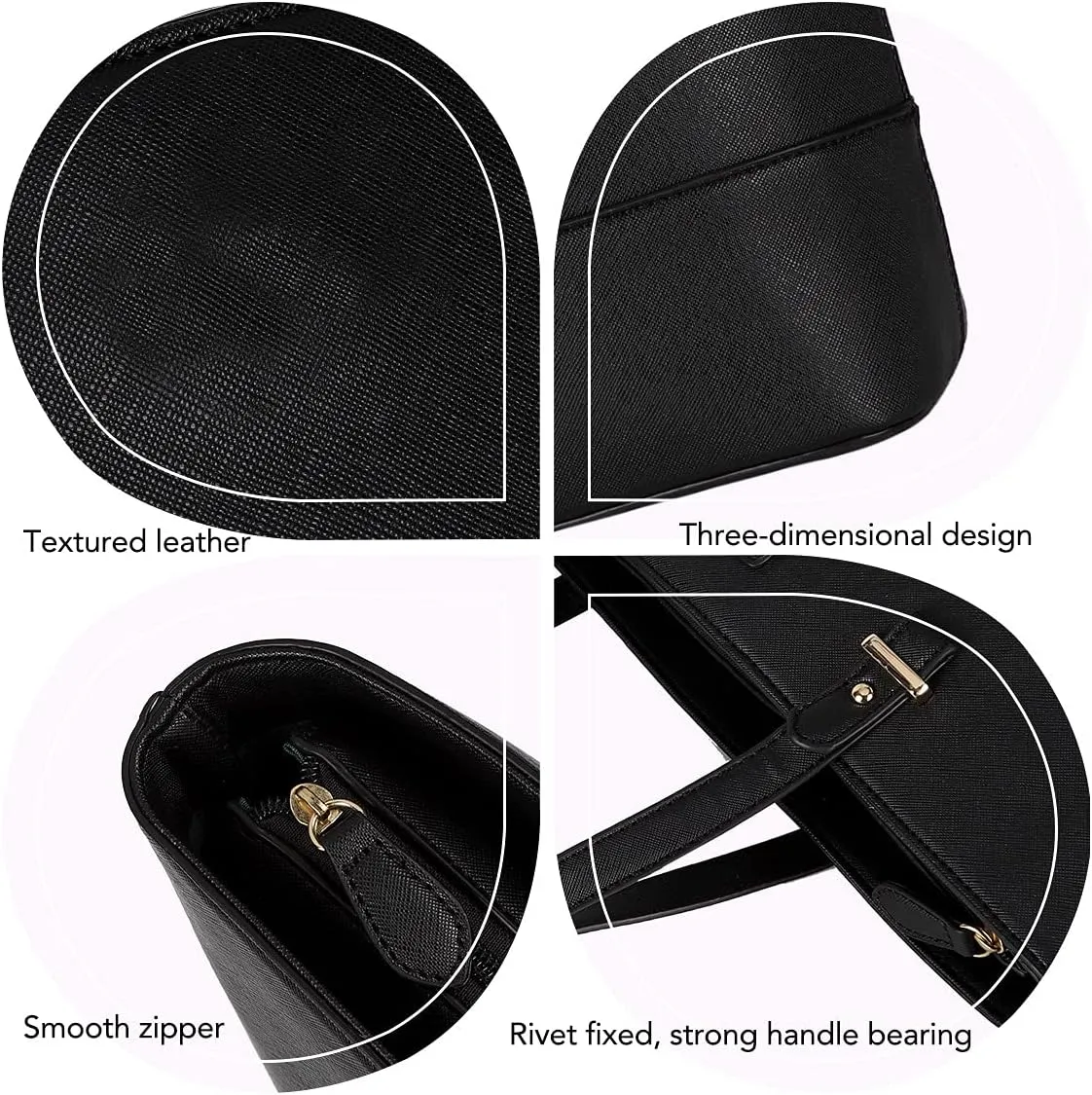 5pcs Purses Handbags Set for Women Shoulder Tote Satchel Bags