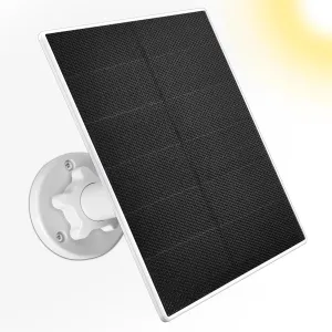 5W Solar Panel for Wireless Security Camera Outdoor - USB C & Micro USB Compatible With Rechargeable Battery Camera, IP65 Waterproof With 9.8ft Cable