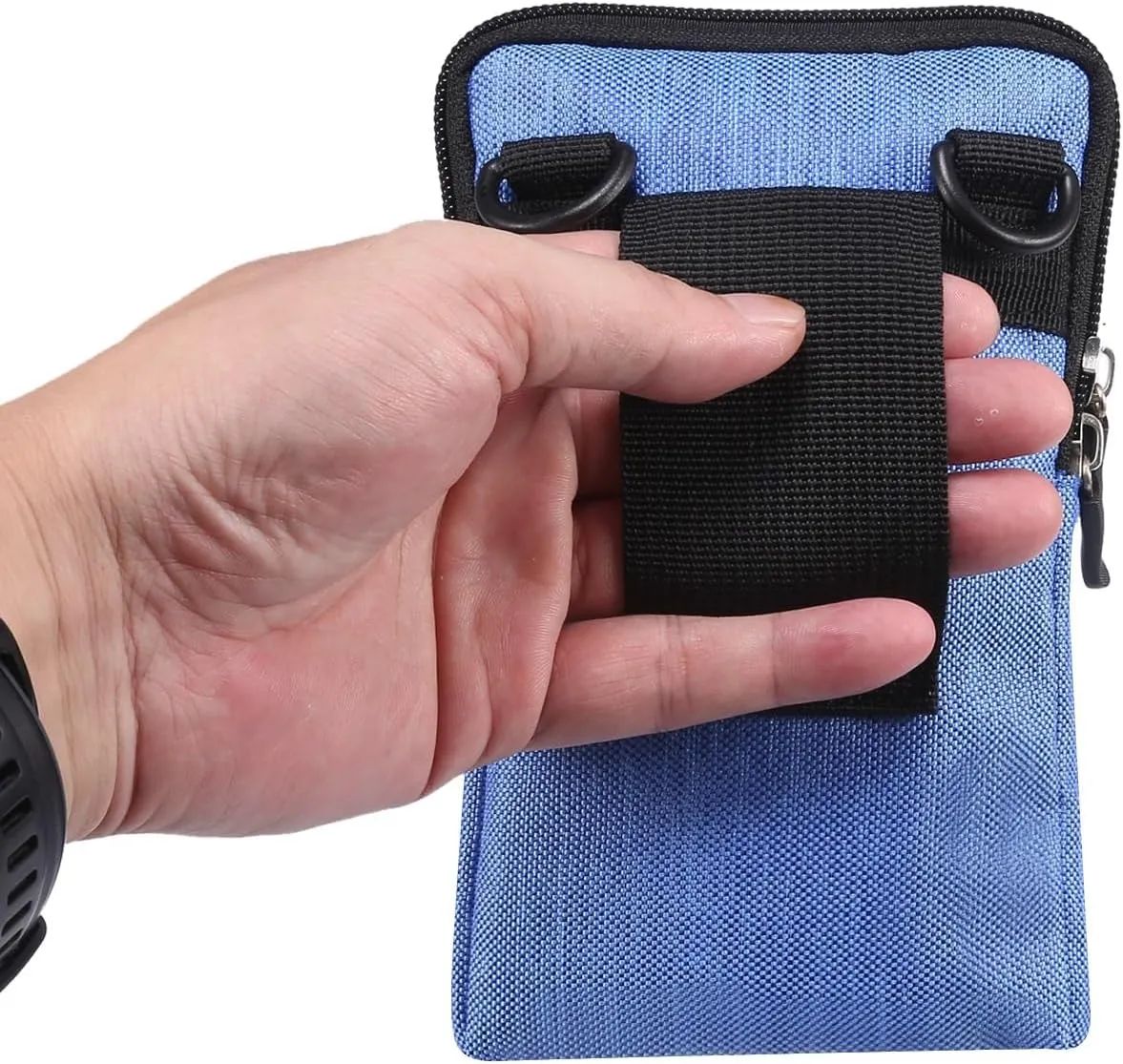 7.2 inch Mens Holster Compatible with Honor Magic V2,Mini Crossbody Bag Shoulder Bag Compatible with Men, Small Messenger Bag Compatible with Samsung Galaxy Fold 6/5/4/3(Blue)