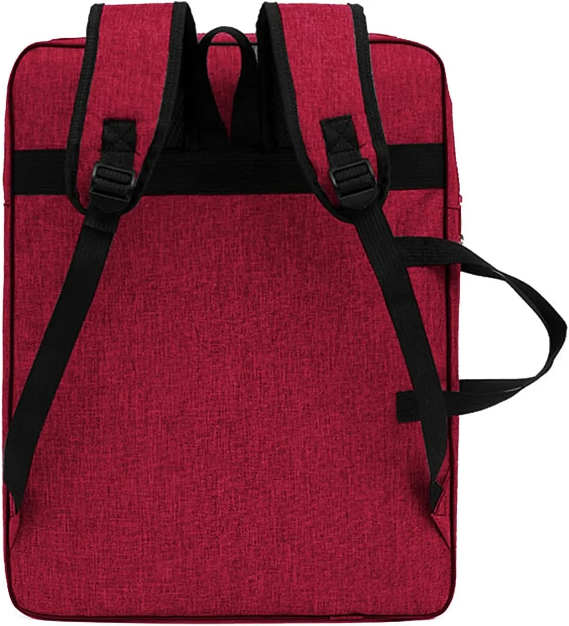 8K Artist Portfolio Carry Backpack Case Versatile Art Bags Waterproof Adjustable Drawing Board Backpack Art Storage Bags for Artworks Painting Drawing Sketching 19.7” x 14.6” x 2.4”(Red)
