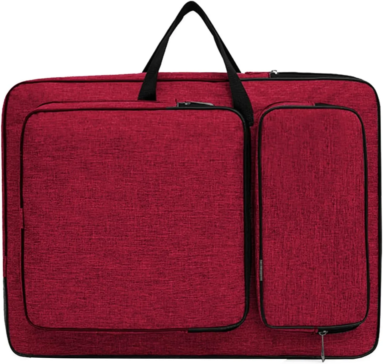 8K Artist Portfolio Carry Backpack Case Versatile Art Bags Waterproof Adjustable Drawing Board Backpack Art Storage Bags for Artworks Painting Drawing Sketching 19.7” x 14.6” x 2.4”(Red)