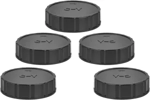Acouto 5PCS Plastic Lens Rear Protective Cover for Contax Yasica C Y Mount SLR Camera Lens