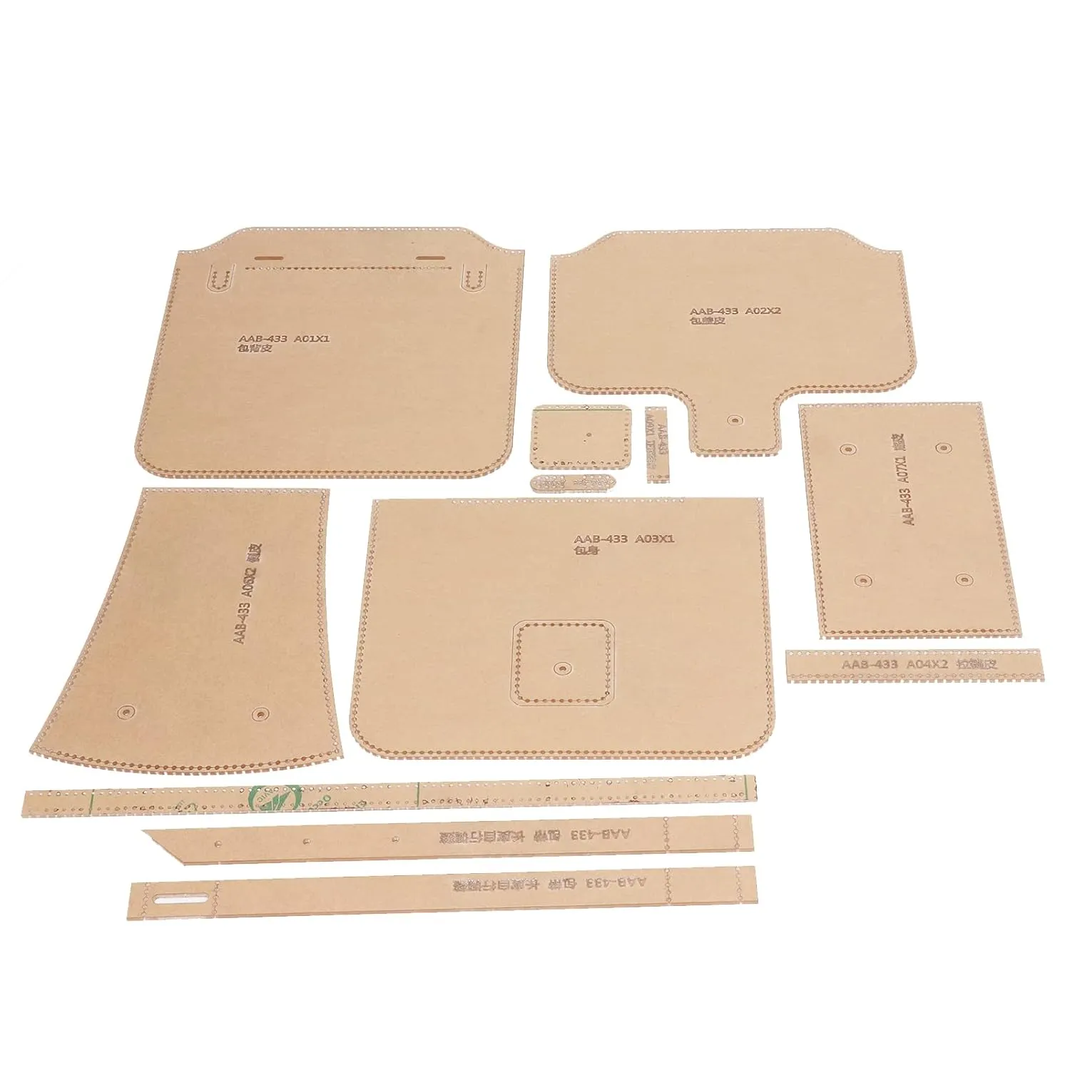 Acrylic Shoulder Bag Pattern Stencil Template Portable Design for Leather Craft