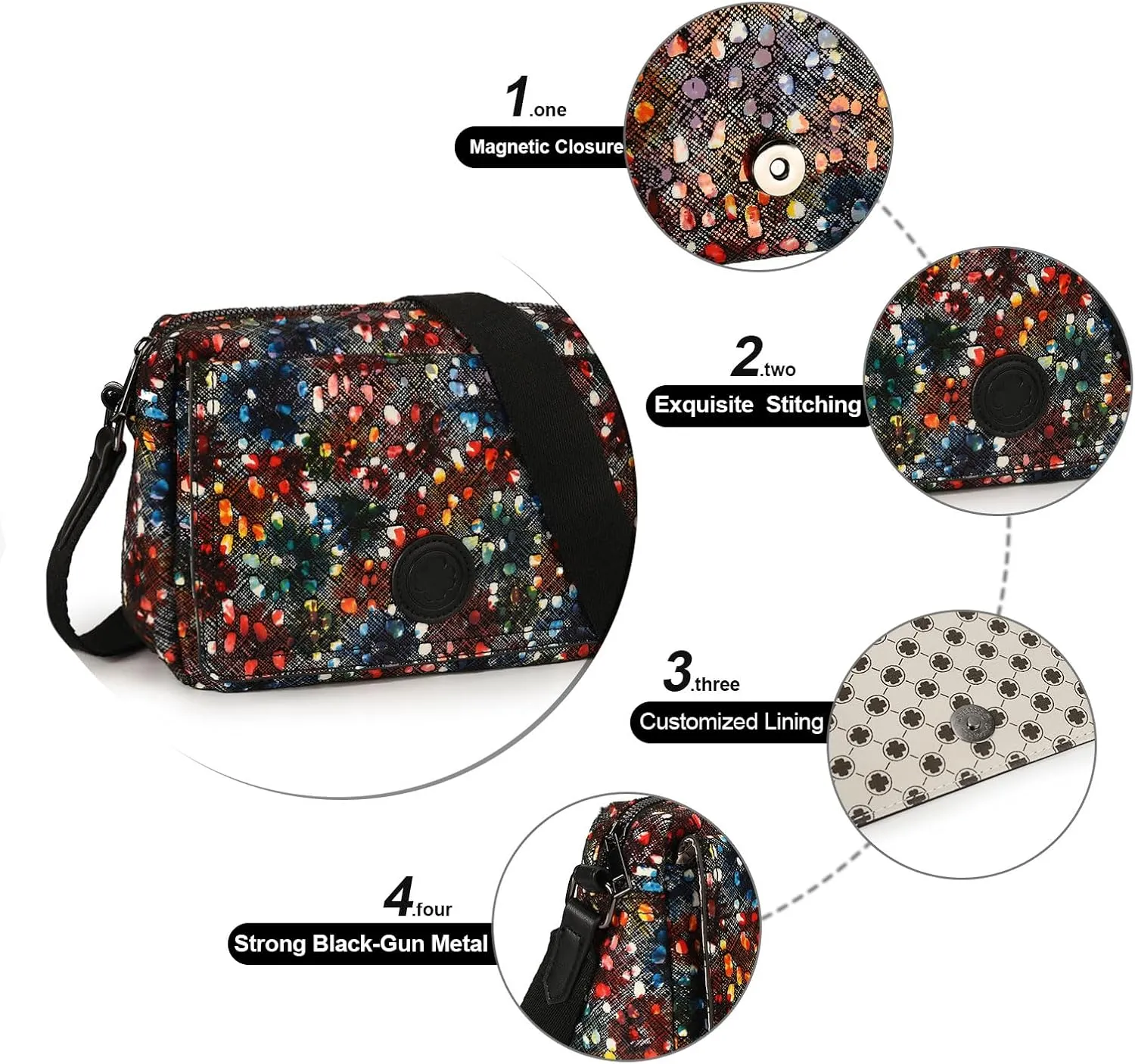 AFKOMST Small Crossbody Purse for Women, Vegan Leather Cross Body Bag and Trendy Shoulder Handbag with Guitar Strap