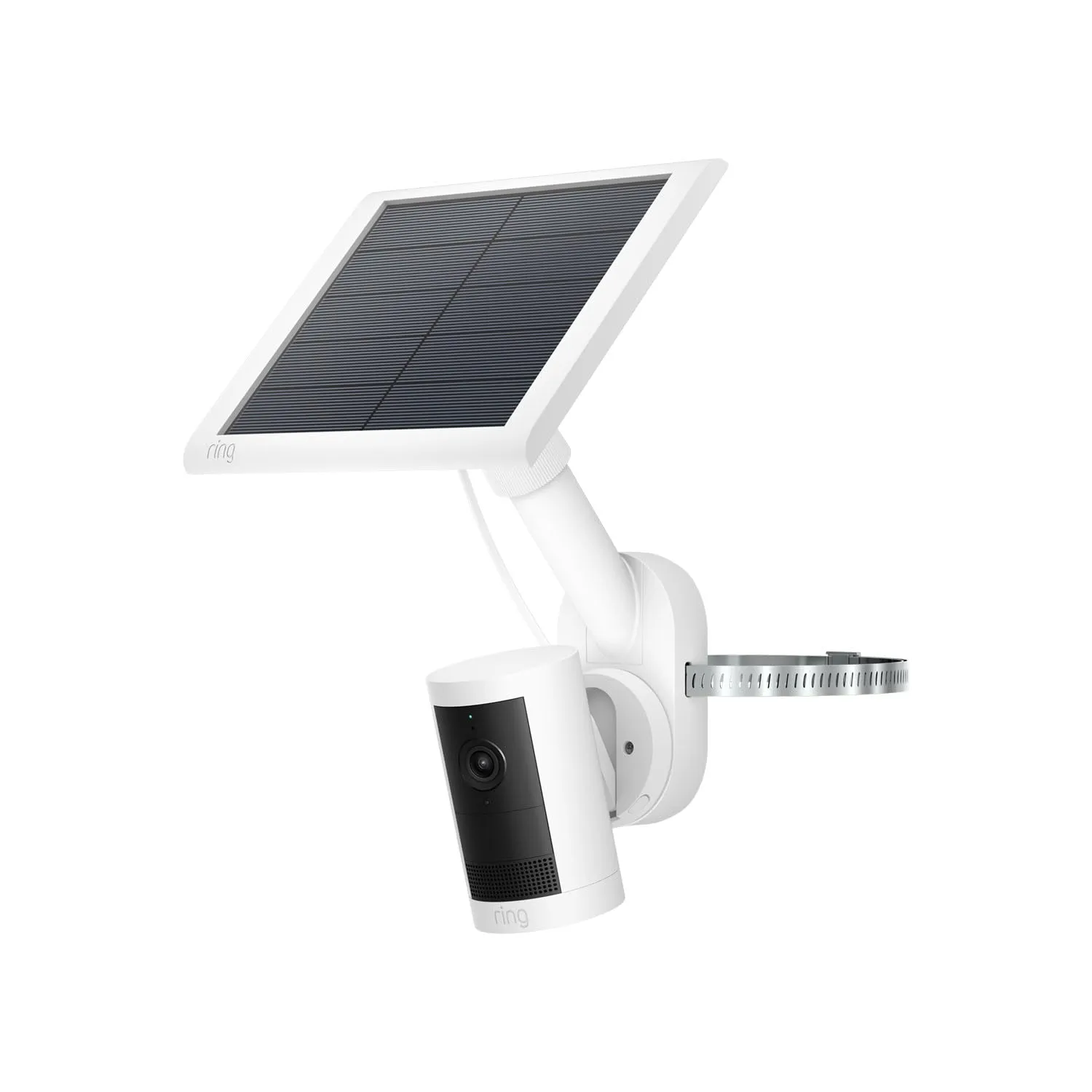 All-New Ring Pole and Wall Mount for Cameras and Solar Panels, White