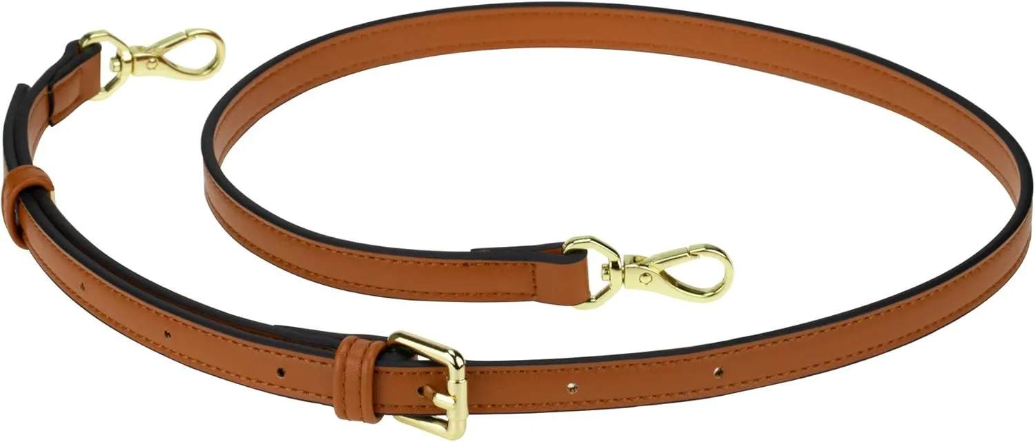 Allzedream Leather Purse Strap Replacement Crossbody Handbag Long Adjustable, Brown, M