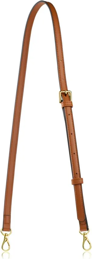 Allzedream Leather Purse Strap Replacement Crossbody Handbag Long Adjustable, Brown, M