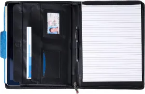 Alpine Swiss Genuine Leather Writing Pad Portfolio Business Case for Left & Right Handed Use with Tablet Sleeve