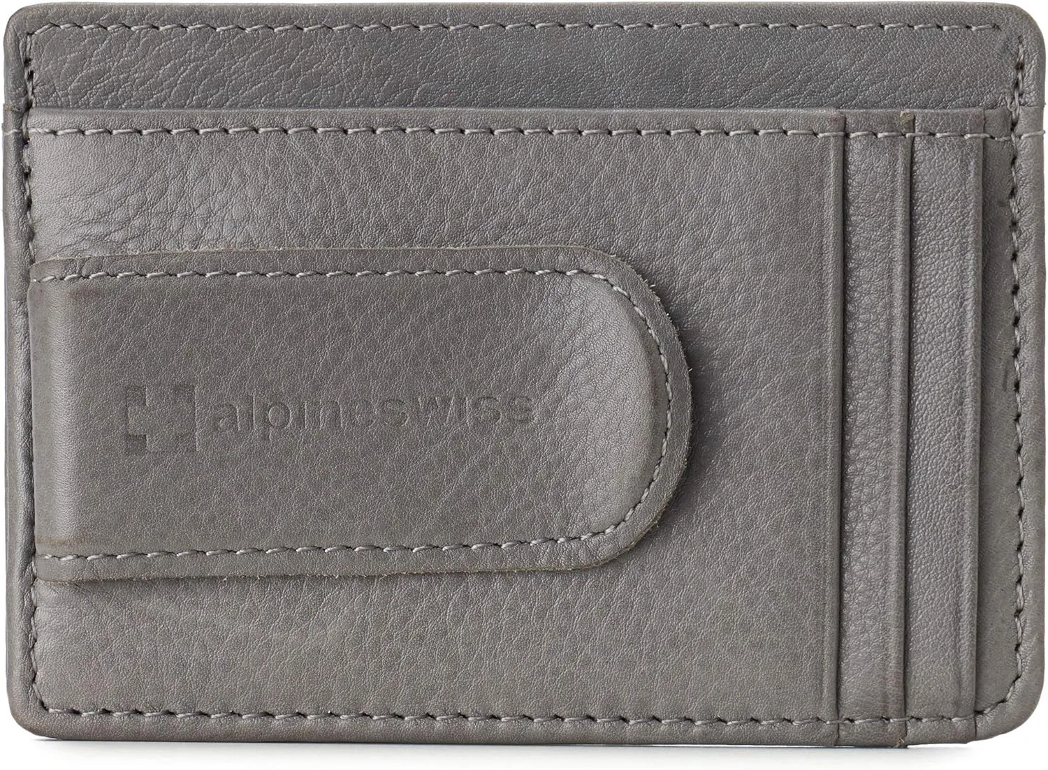Alpine Swiss RFID Dermot Money Clip Front Pocket Wallet For Men Leather Comes in a Gift Box