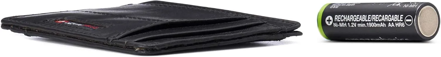 Alpine Swiss RFID Minimalist Oliver Front Pocket Wallet For Men Leather Comes in a Gift Box