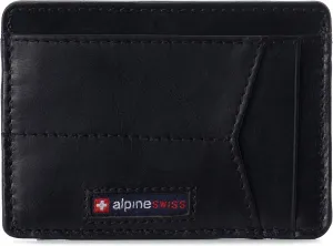 Alpine Swiss RFID Minimalist Oliver Front Pocket Wallet For Men Leather Comes in a Gift Box