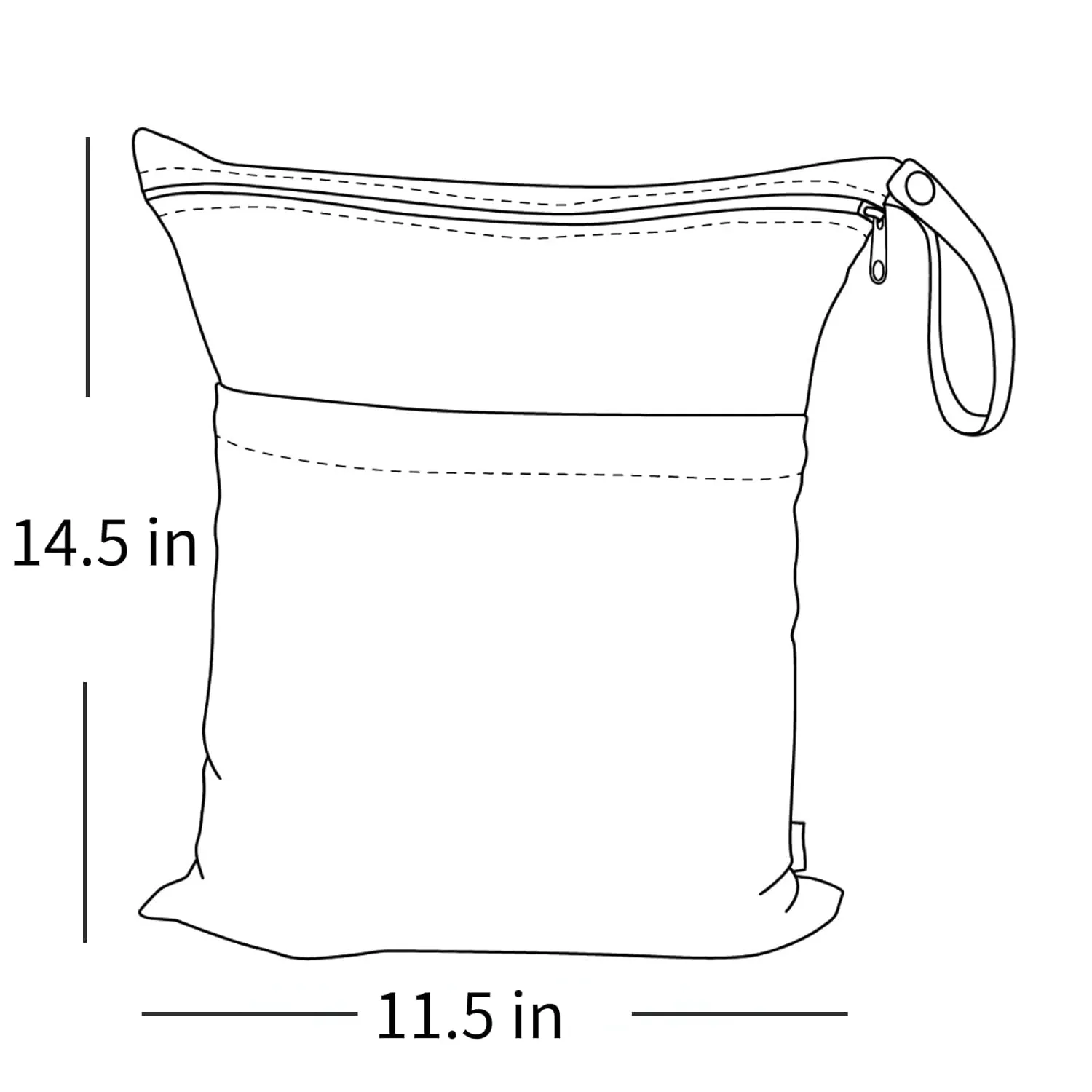 ALVABABY 2pcs Cloth Diaper Wet Dry Bags Waterproof Reusable with Two Zippered Pockets Travel Beach Pool Daycare Soiled Baby Items Yoga Gym Bag for Swimsuits or Wet Clothes LZ0506