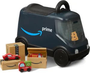Amazon Delivery Van Ride On Toy for Kids, Blue Toddler Ride on Toy for Ages 2 , Amazon Exclusive