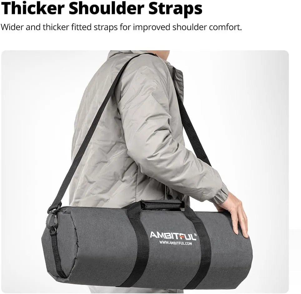 AMBITFUL Widened Version Tripod Carrying Case Bag 21/25/31/39/43/47/51/55/ for Light Stands,Boom Stand,Umbrella and Tripod Photography Accessories (55.11in(140cm)*Φ8.66in(22cm))