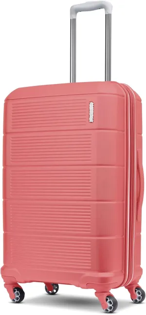 American Tourister Stratum 2.0 Expandable Hardside Luggage with Spinner Wheels, 24" SPINNER, Soft Coral