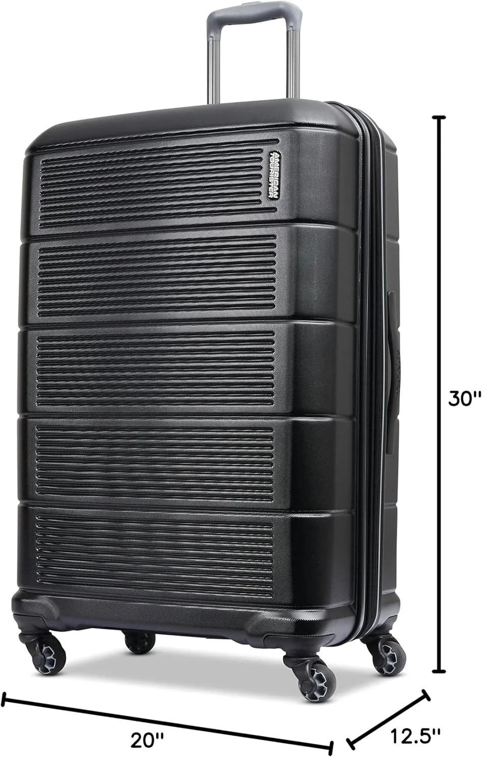 American Tourister Stratum 2.0 Expandable Hardside Luggage with Spinner Wheels, 28" SPINNER, Jet Black
